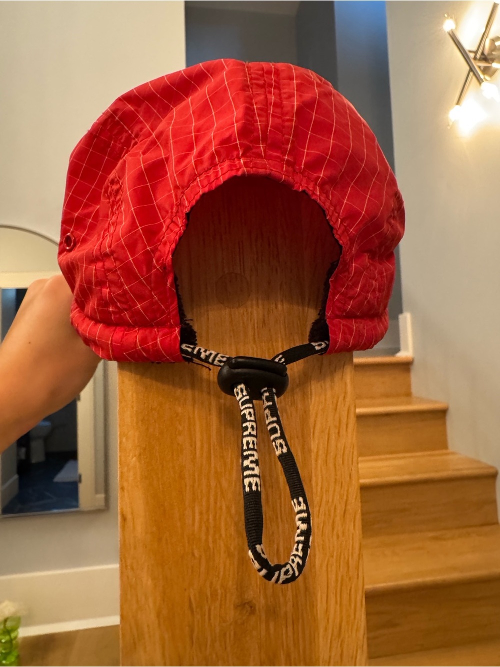 Red Supreme Contrast Ripstop Camp Cap - Picture 3 of 4